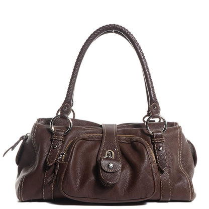 Miu Miu Leather Satchel Brown 1 of 10