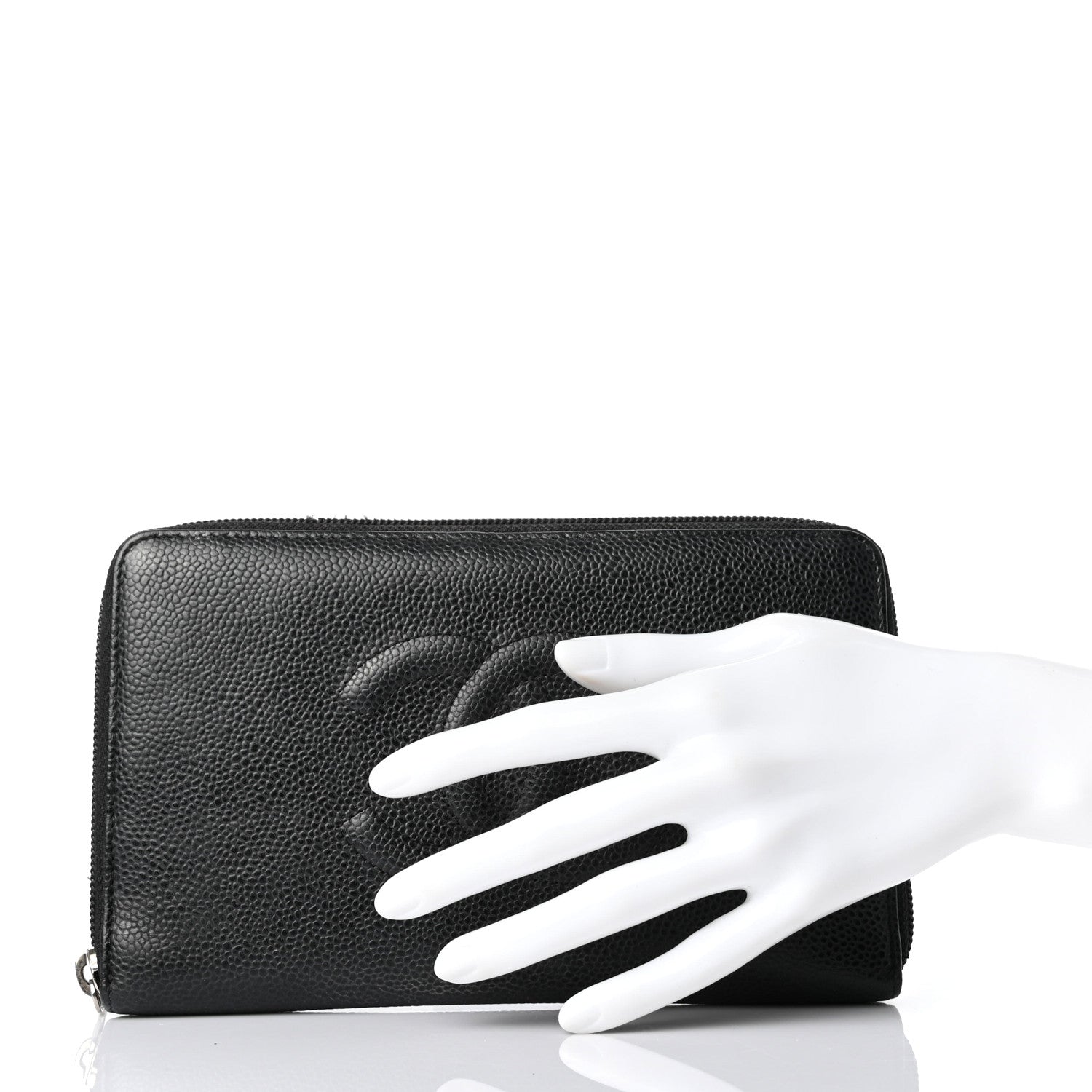 Chanel Caviar Large Timeless CC Zip Around Organizer Wallet Black 2 of 12