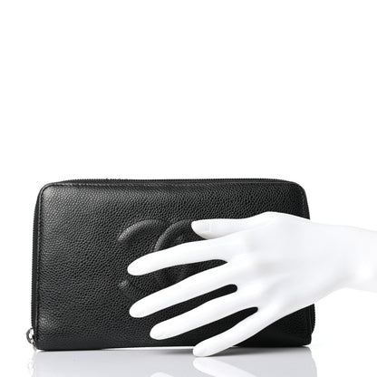 Chanel Caviar Large Timeless CC Zip Around Organizer Wallet Black 2 of 12