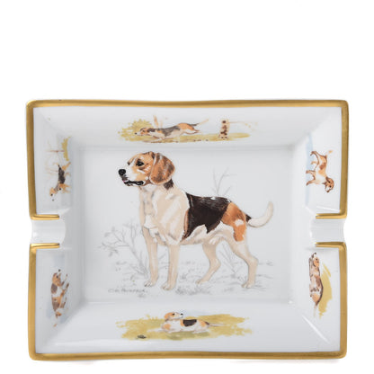 Hermes Porcelain Printed Beagle Ashtray 1 of 8