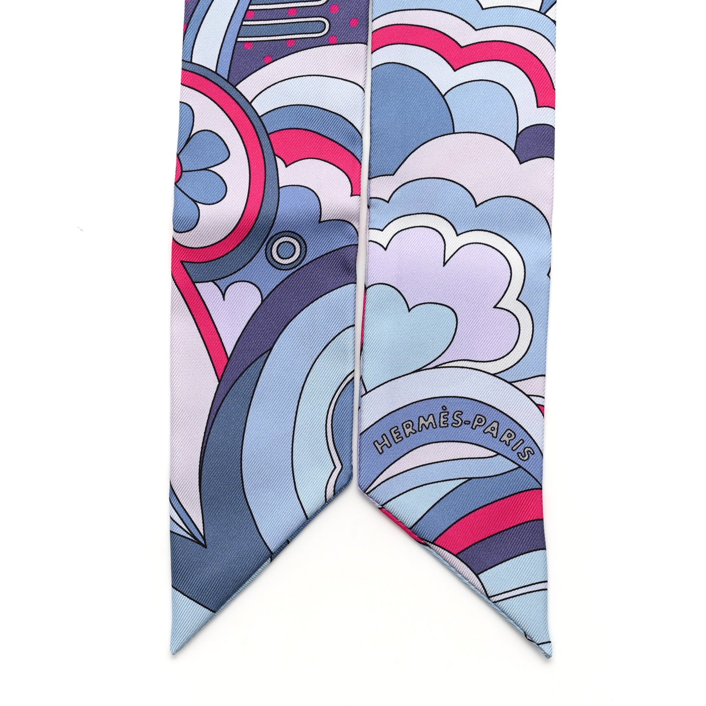 Silk Faubourg Rainbow Twilly Blue Jean Rose Vif