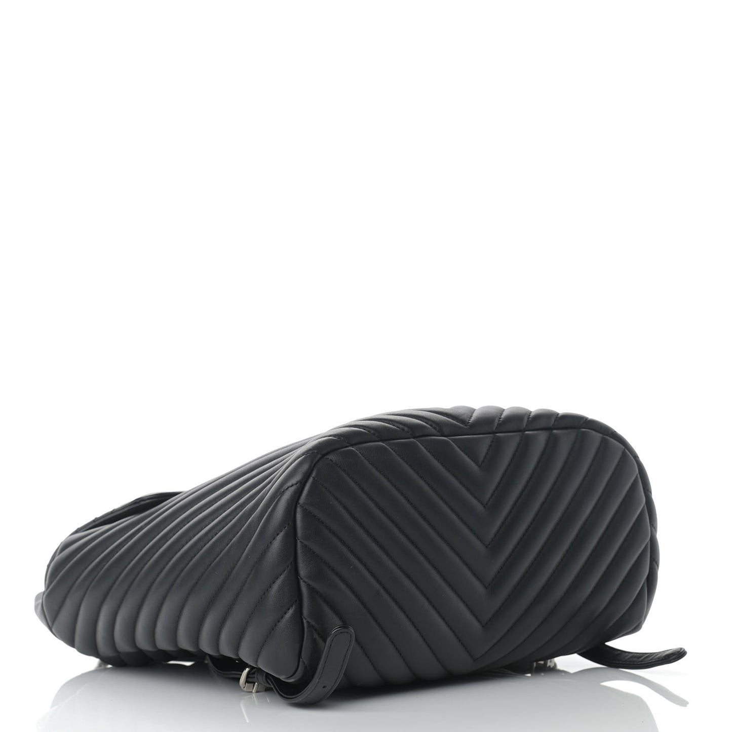 Calfskin Chevron Quilted Large Urban Spirit Backpack Black
