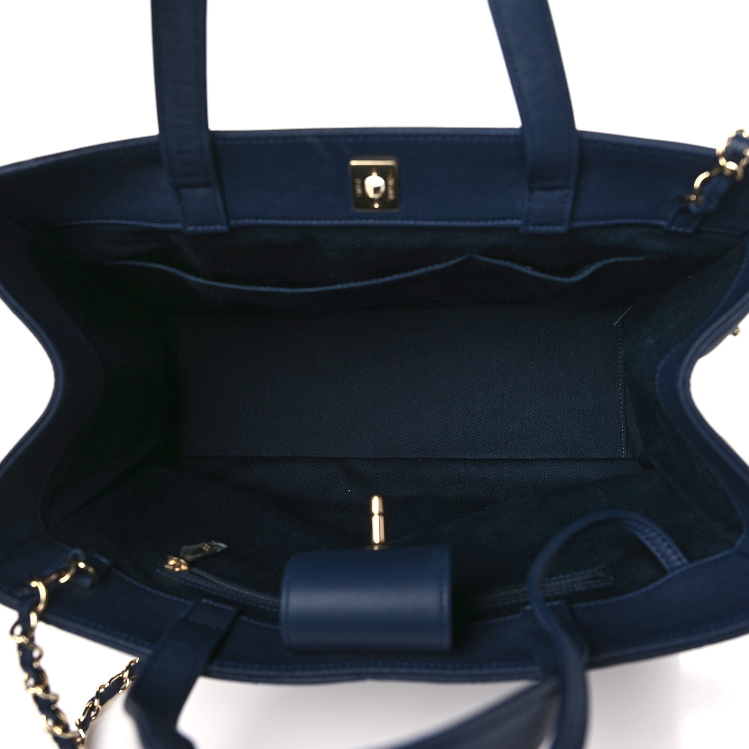 Chanel Caviar Quilted Large Business Affinity Shopping Bag Navy 5 of 10