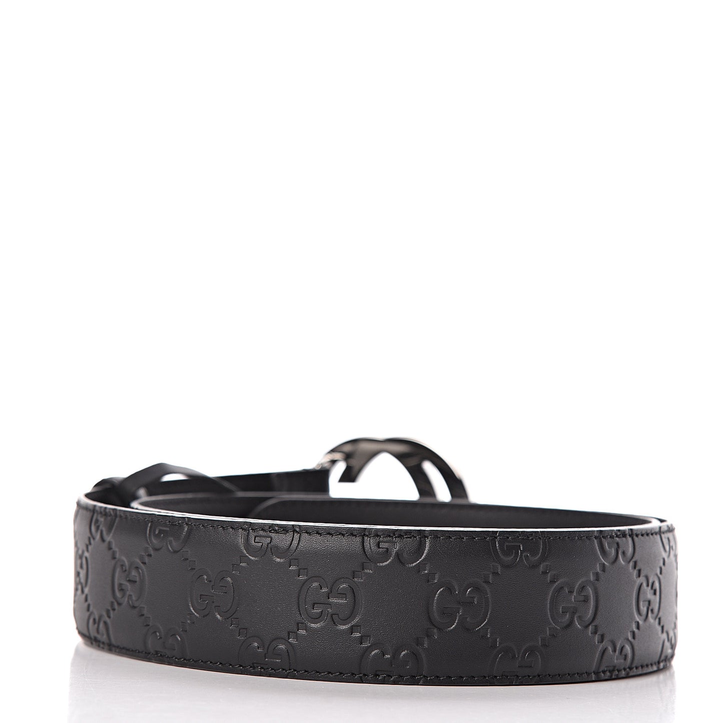 Guccissima Signature Interlocking G 40mm Belt 95 38 Black