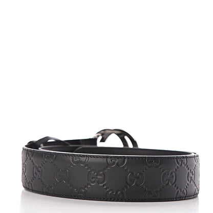 Gucci Guccissima Signature Interlocking G 40mm Belt 95 38 Black 3 of 7