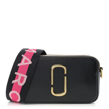 Marc Jacobs Saffiano Snapshot Camera Bag Black Grey 1 of 11