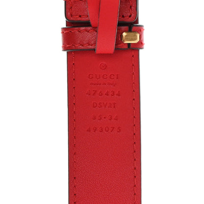 Gucci Calfskin Matelasse GG Marmont Belt Bag 85 34 Hibiscus Red 8 of 12