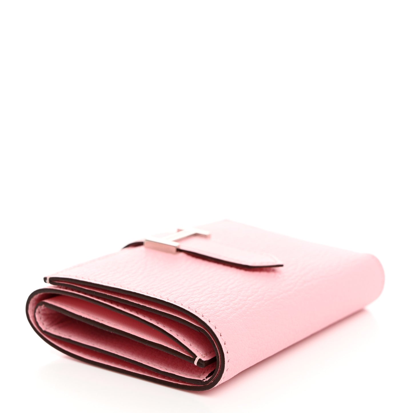 Chevre Mysore Tri-Fold Compact Bearn Wallet Rose Sakura