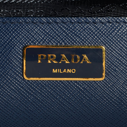 Prada Saffiano Lux Medium Double Zip Tote Bluette 7 of 10