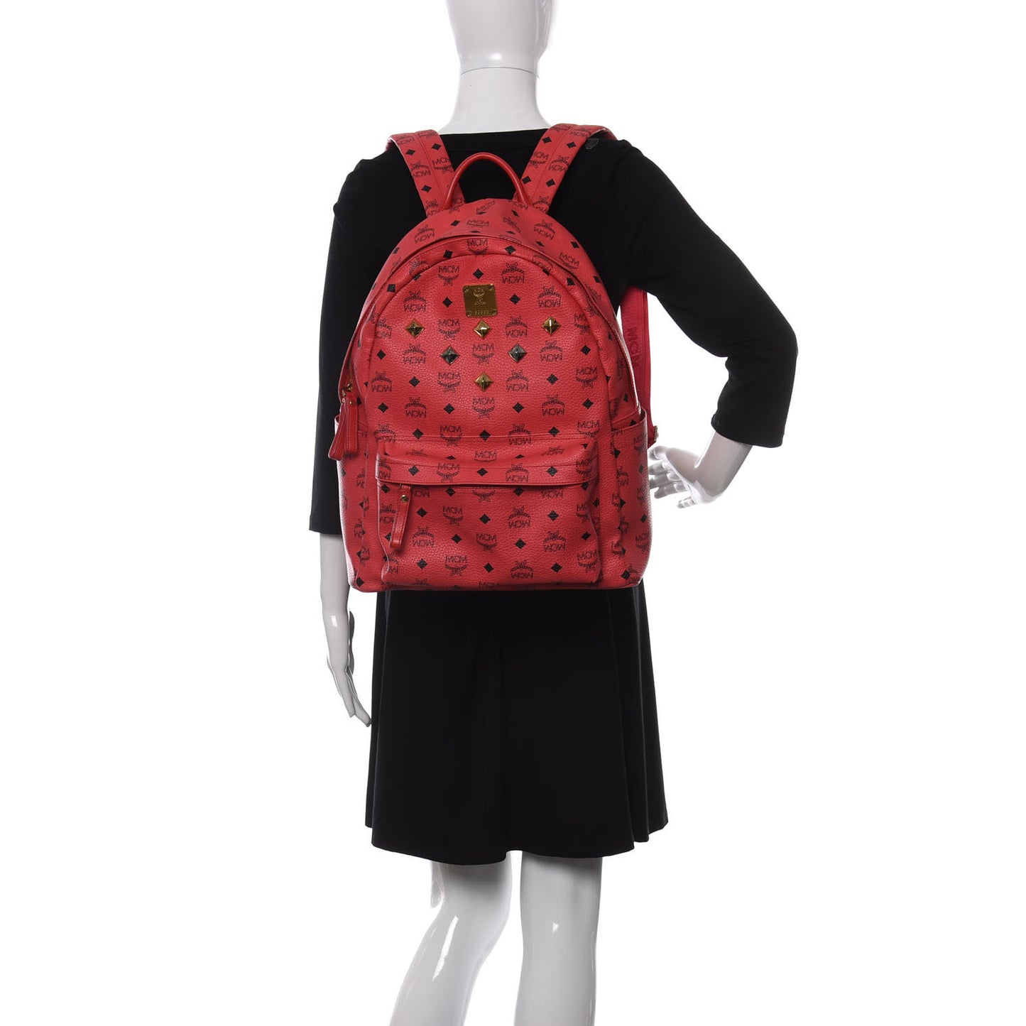 Visetos Medium Sprinkle Stud Stark Backpack Corail