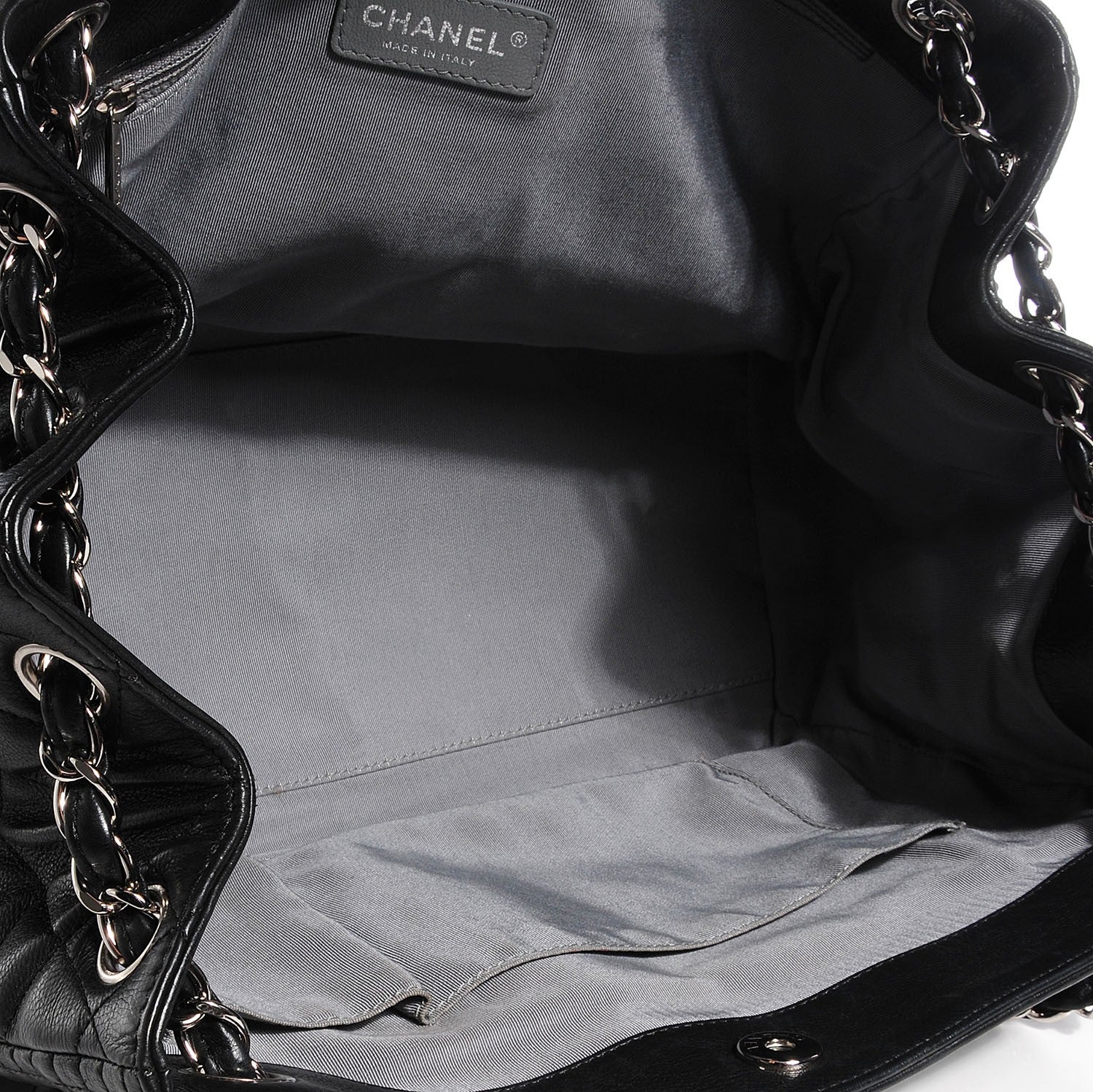 Chanel Calfskin Coco Bengal Open Accordion Tote Black 5 of 8