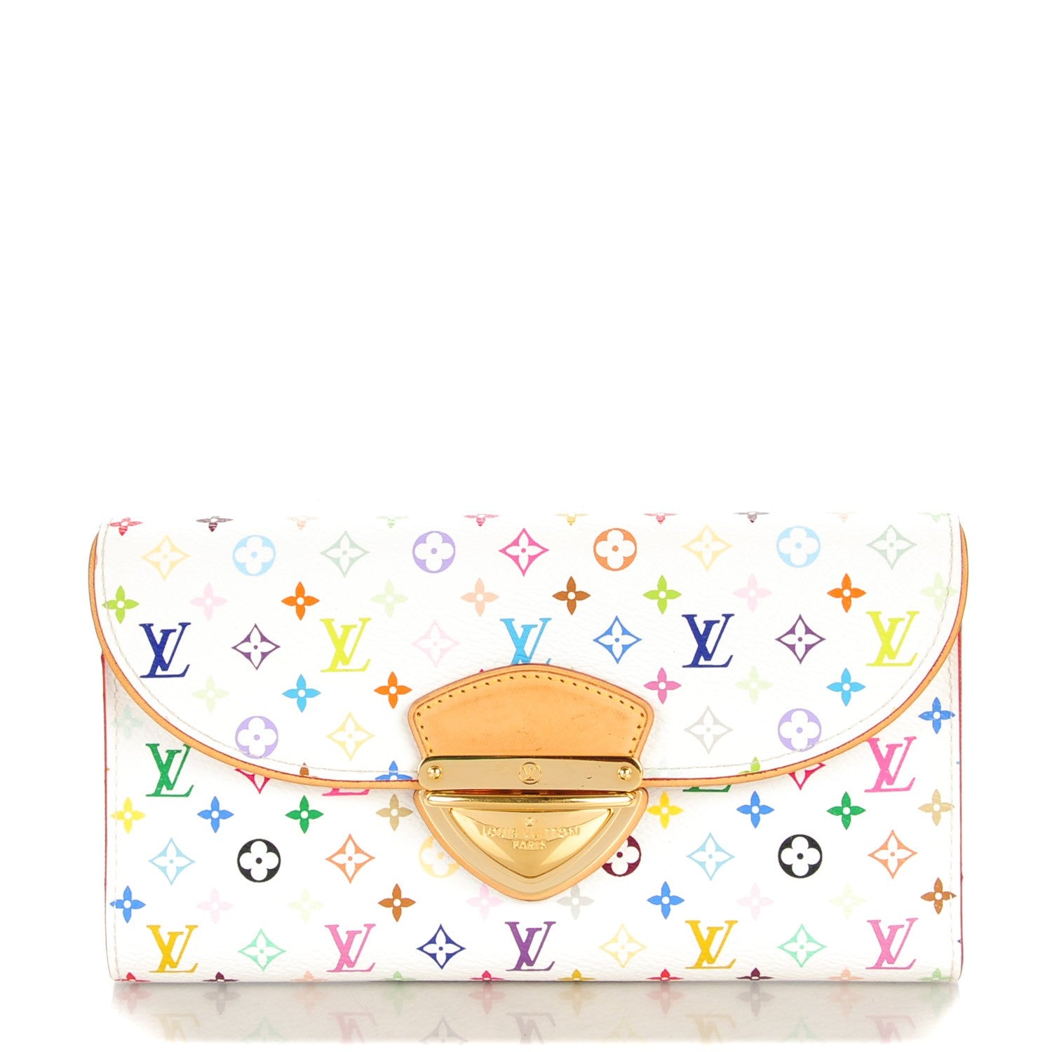 Louis Vuitton Monogram Multicolor Eugenie Wallet White Litchi 1 of 7