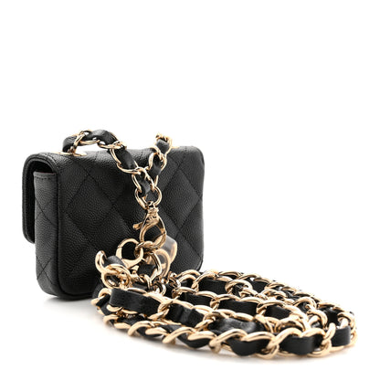 Chanel Caviar Quilted Mini Chain Belt Bag Black 3 of 11