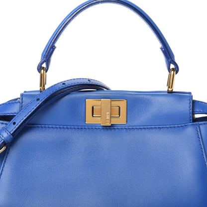 Fendi Nappa Mini Peekaboo Iconic Satchel Bleuette 9 of 10