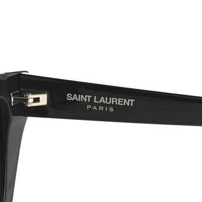 Saint Laurent Acetate Mica Cat Eye Sunglasses SL 276 Black 5 of 10