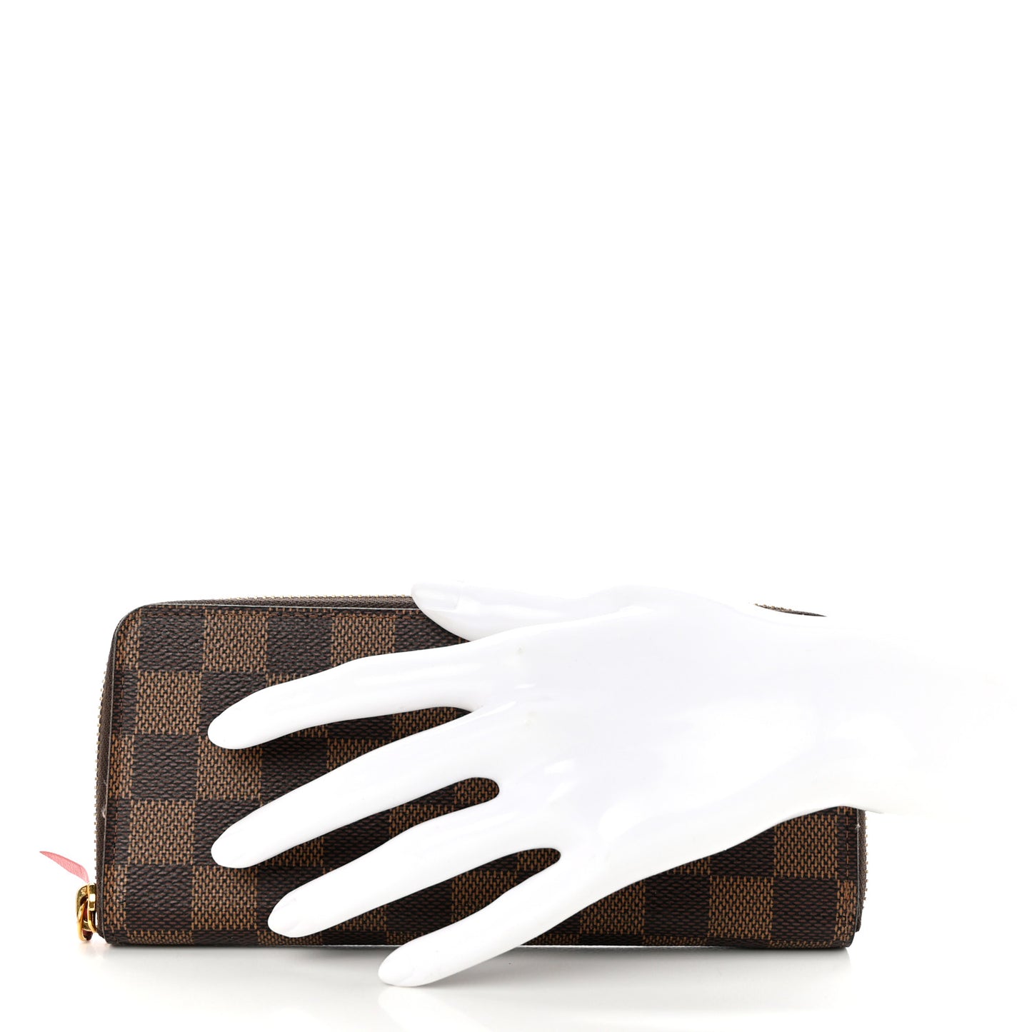 Damier Ebene Clemence Wallet Cherry