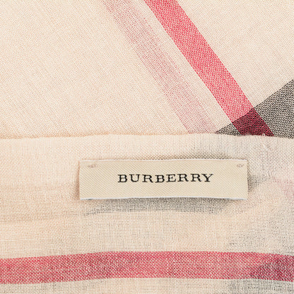 Burberry Wool Silk Gauze Giant Check Scarf Trench 4 of 4