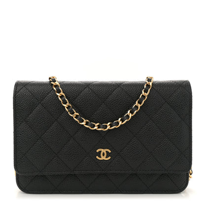 Chanel Caviar Quilted Wallet On Chain WOC Black 1 of 11
