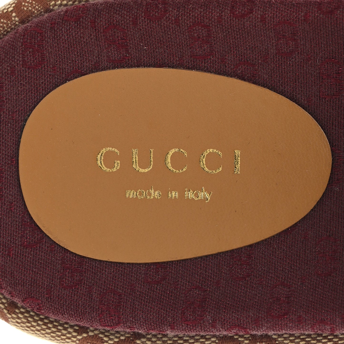 Canvas GG Monogram Angelina Platform Slide Sandals 37 Beige Ruggine