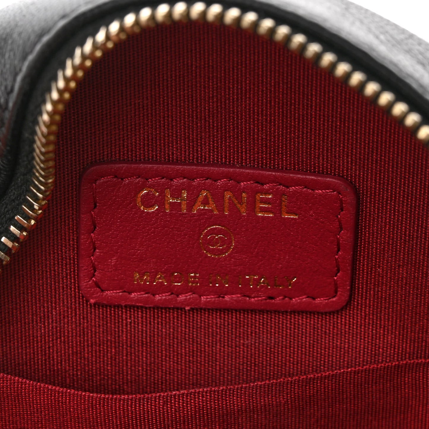 Lambskin Quilted Chanel 19 Round Clutch With Chain Black