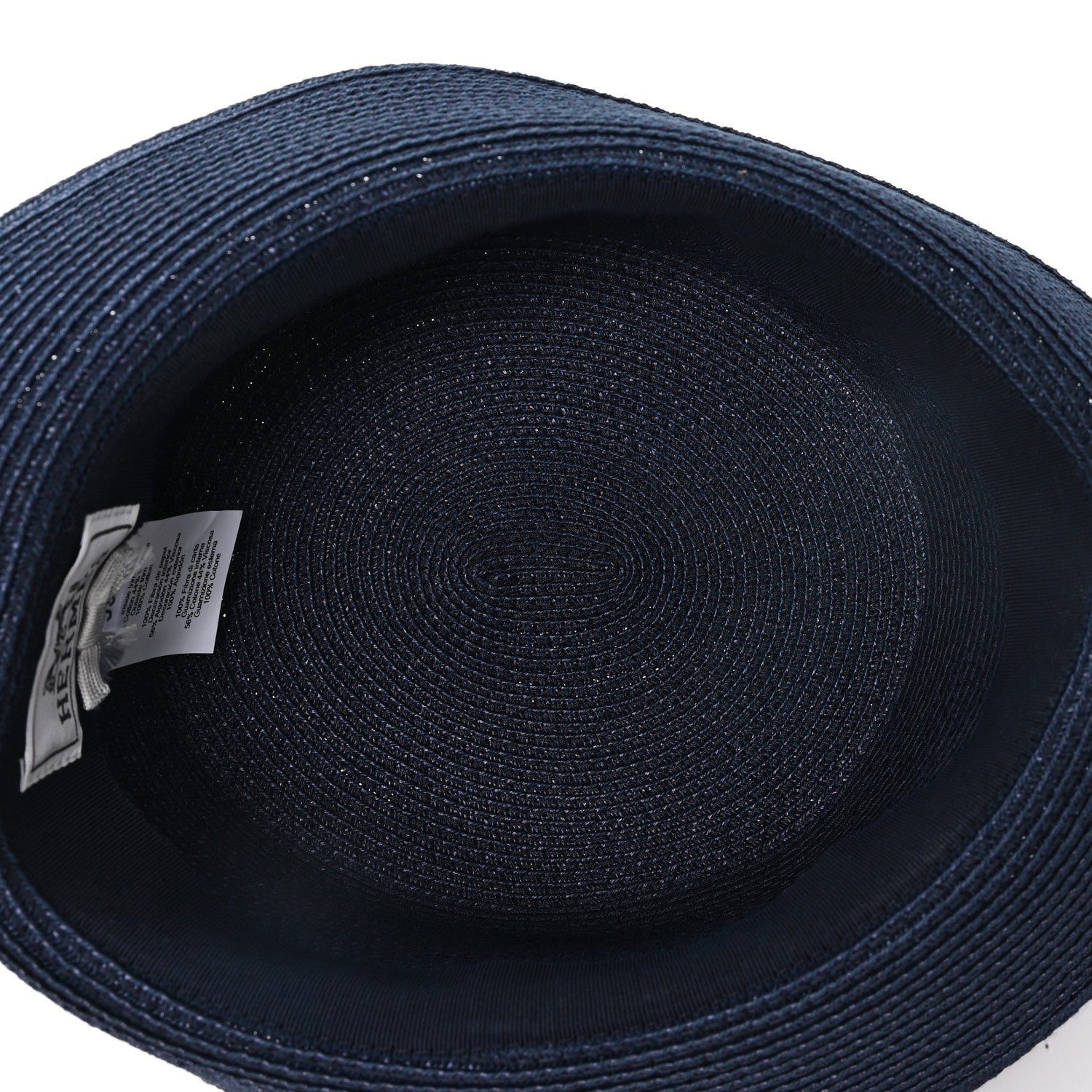 Hermes Braided Raffia Balthazar Sellier Hat 59 Marine 7 of 9
