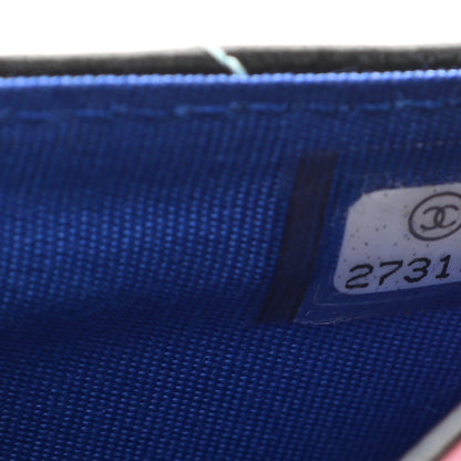 Chanel Lambskin Quilted Flap Card Holder Black Multicolor 8 of 9