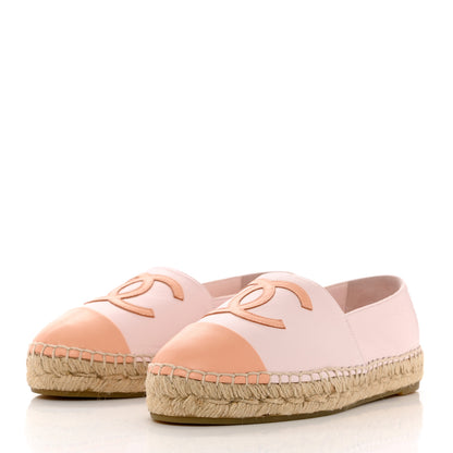 Chanel Lambskin CC Espadrilles 39 Light Pink 3 of 8