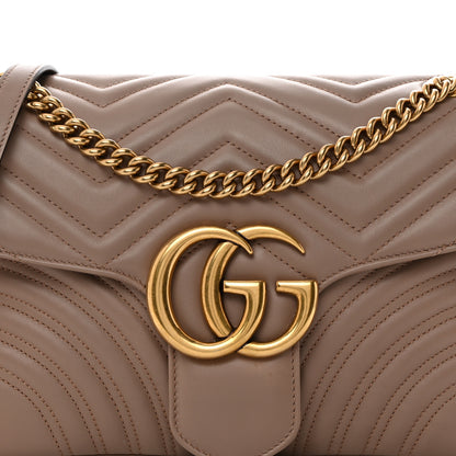 Gucci Calfskin Matelasse Medium GG Marmont Shoulder Bag Porcelain Rose 8 of 10