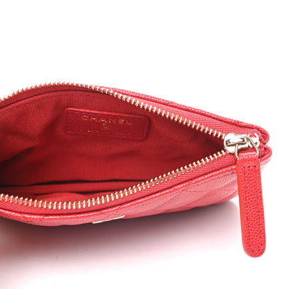 Chanel Caviar Quilted Small Cosmetic Case Red 5 of 8