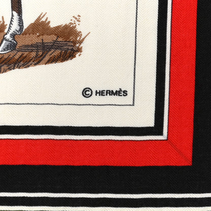 Hermes Silk Cashmere Couvertures Et Tenues de Jour Shawl 140 5 of 6