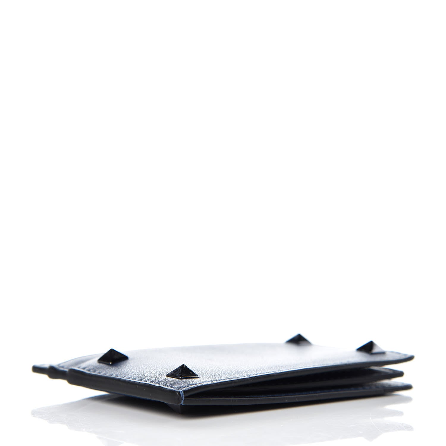 Valentino Garavani Vitello Rockstud Card Holder Indigo 4 of 7