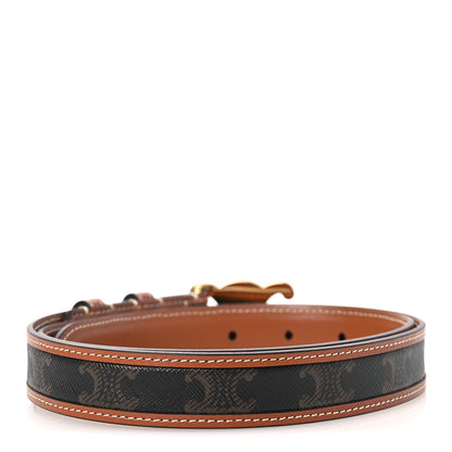 Celine Canvas Calfskin Medium 25mm Triomphe 85 34 Belt Tan 2 of 7