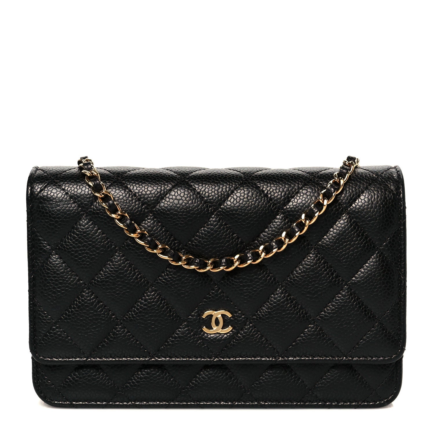 Chanel Caviar Quilted Wallet On Chain WOC Black 1 of 12