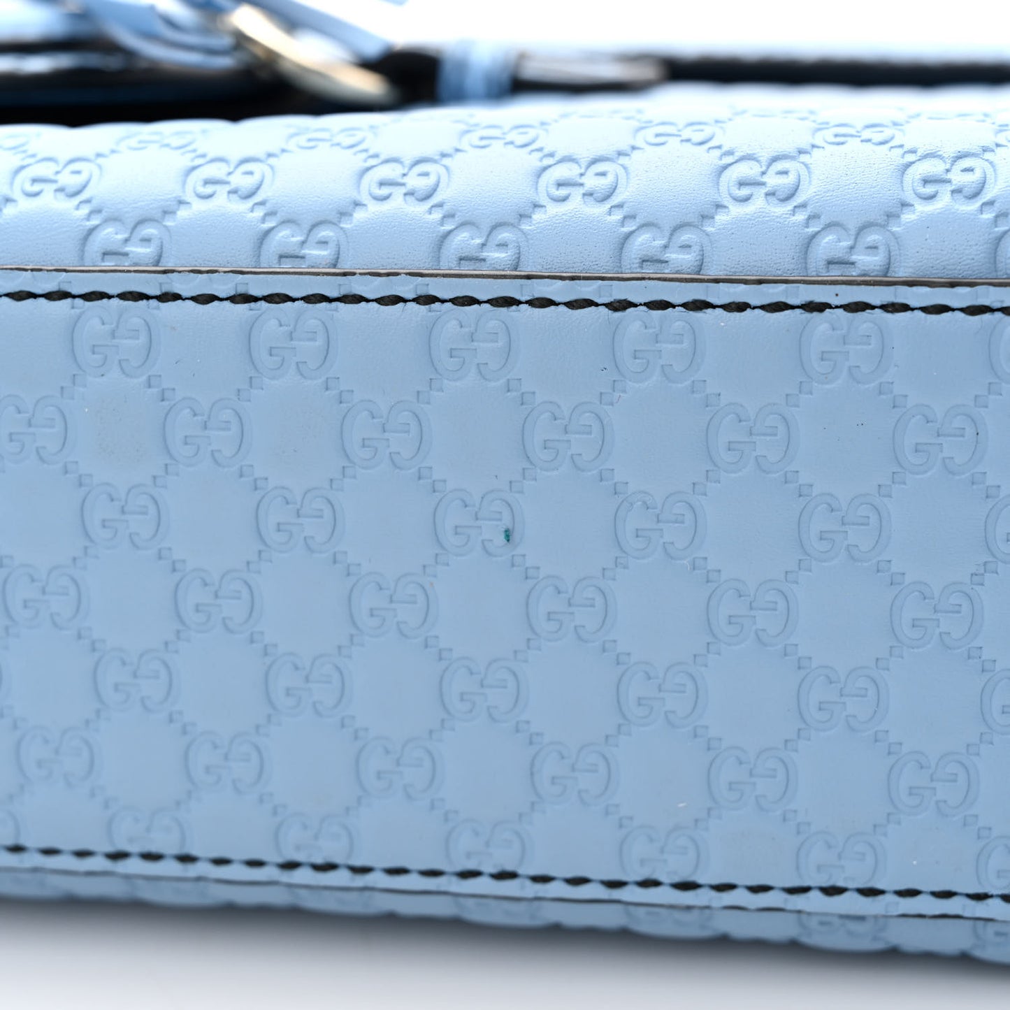Microguccissima Medium Emily Chain Shoulder Bag Mineral Blue