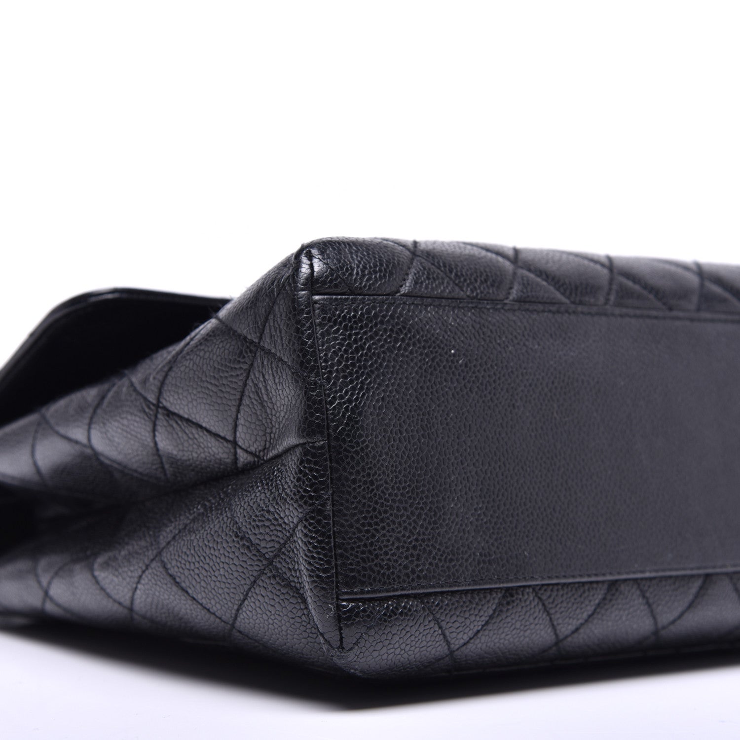 Chanel Caviar Quilted Jumbo Kelly Flap Black 7 of 8