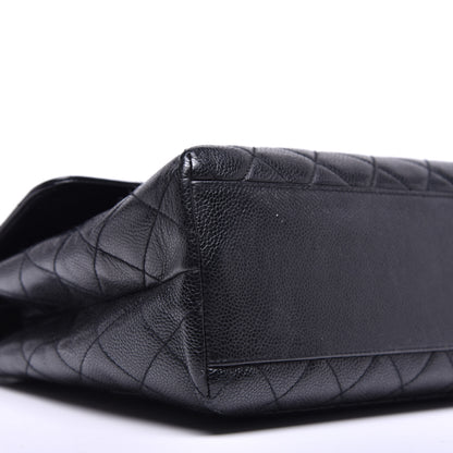 Chanel Caviar Quilted Jumbo Kelly Flap Black 7 of 8