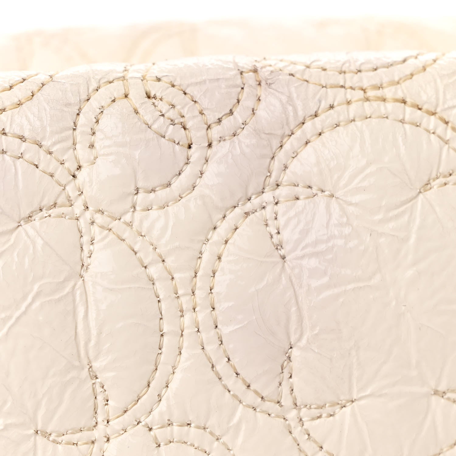 Chanel Vinyl Rock In Moscow Pouch With Chain Ivory 11 of 13