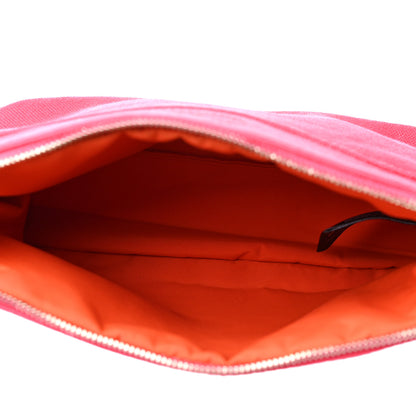 Hermes Cotton Canvas Mini Bolide Travel Cosmetic Pouch Hibiscus 5 of 8