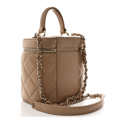 Chanel Lambskin Quilted Trendy Vanity Case Beige 3 of 11
