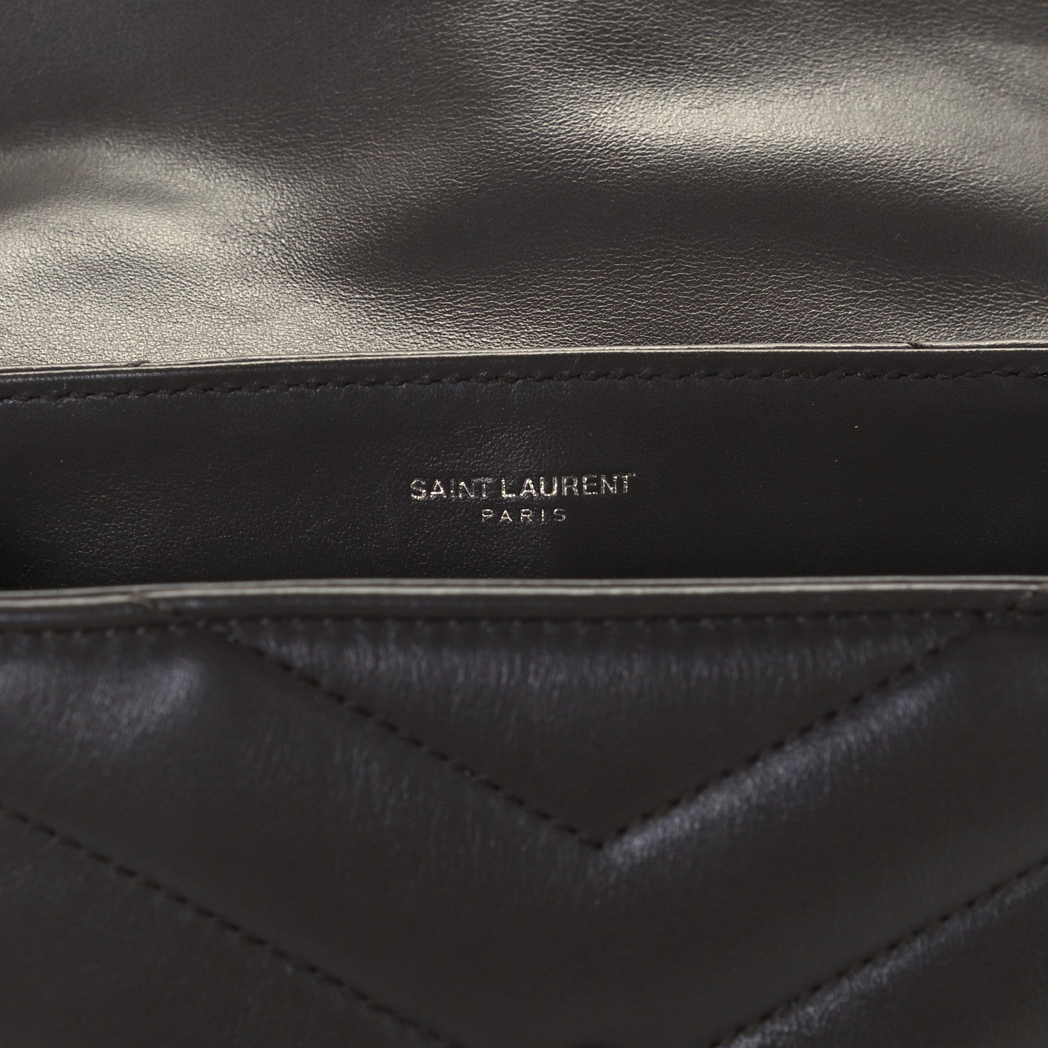 Saint Laurent Calfskin Y Quilted Monogram Toy Loulou Crossbody Bag Faggio 5 of 10
