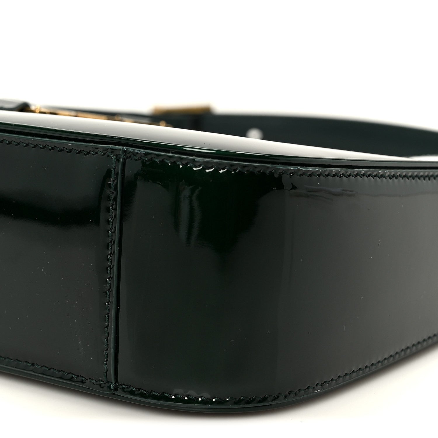 Saint Laurent Patent Le 5 A 7 Hobo Dark Leaf 10 of 10