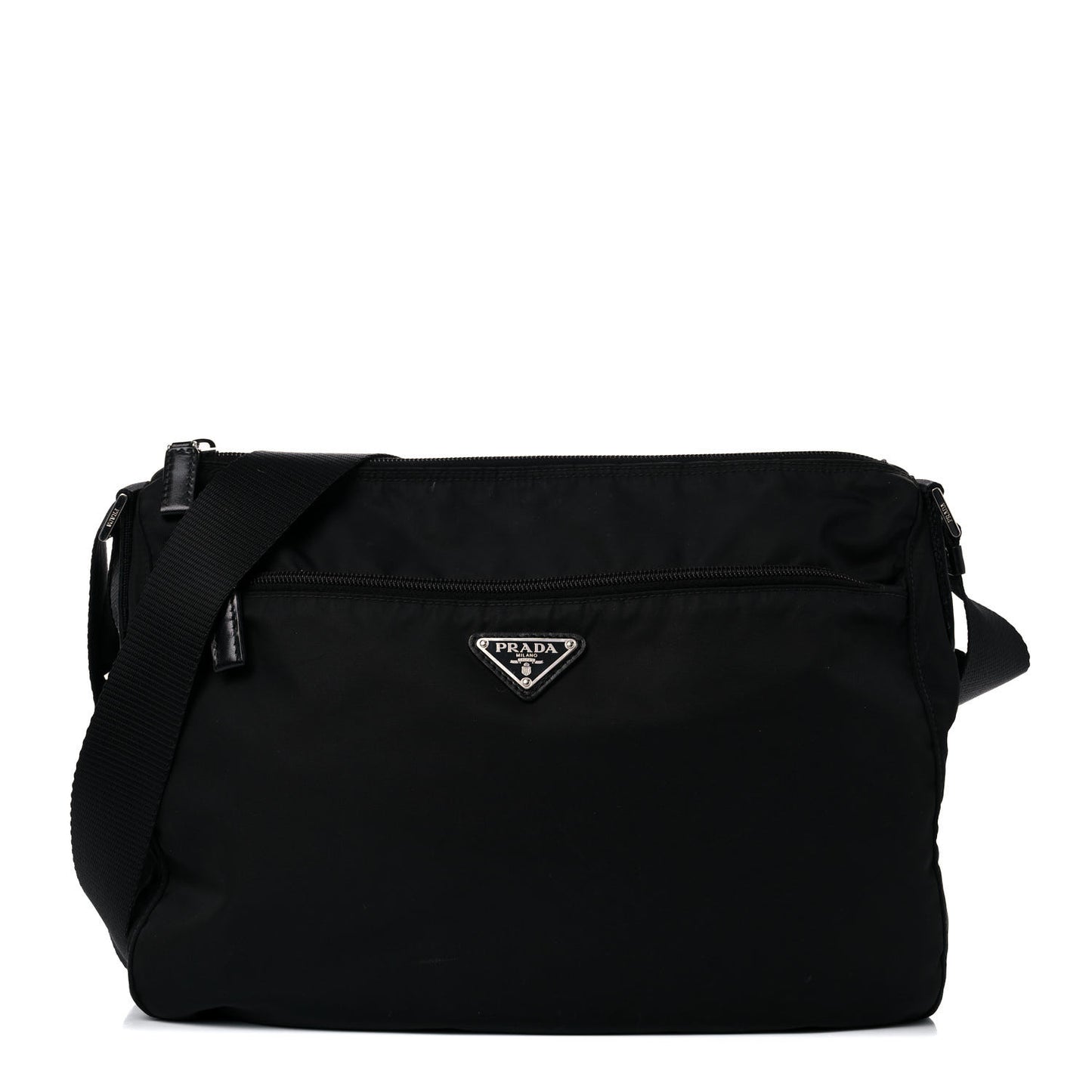 Nylon Vela Messenger Bag Black