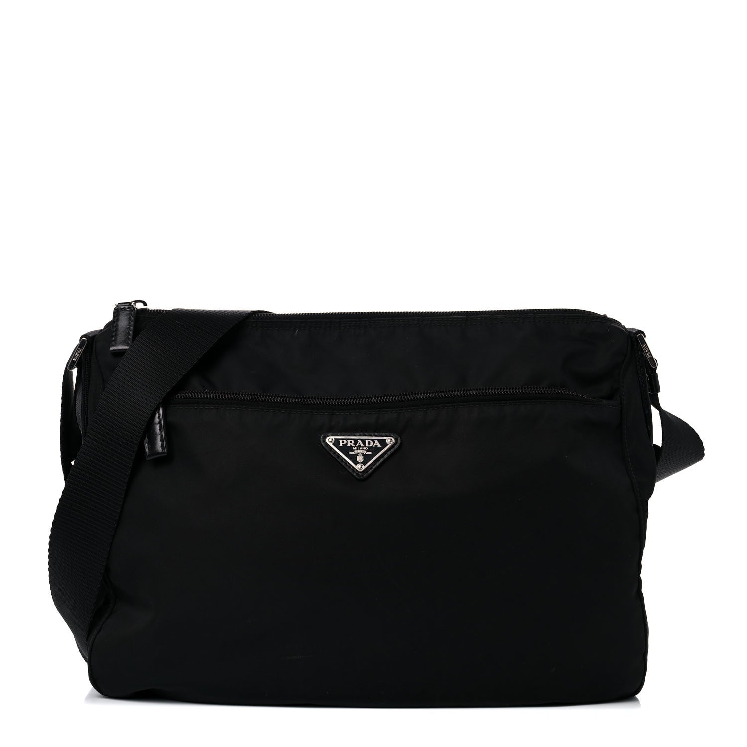 Prada Nylon Vela Messenger Bag Black 1 of 15
