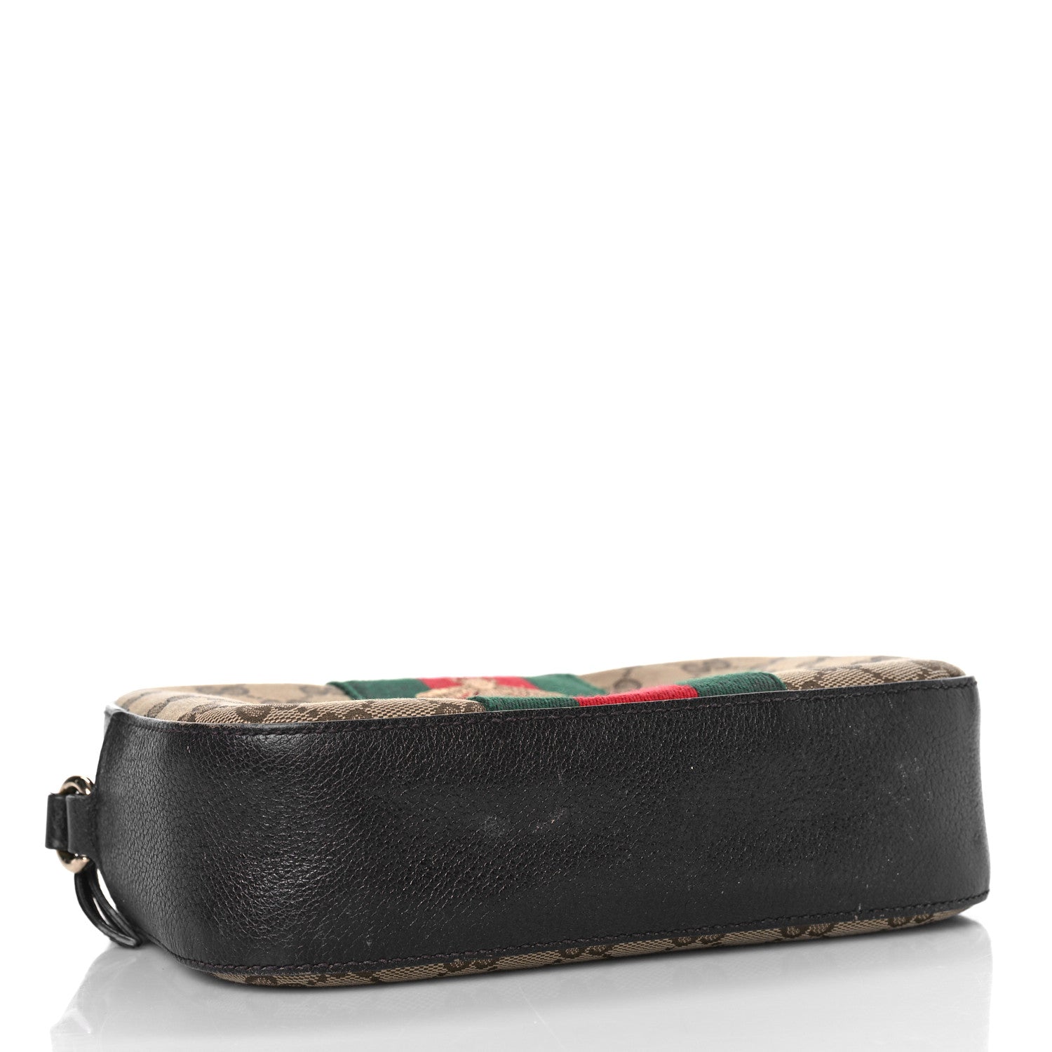 Gucci Monogram Web Small Webby Bee Shoulder Bag Dark Brown 4 of 22