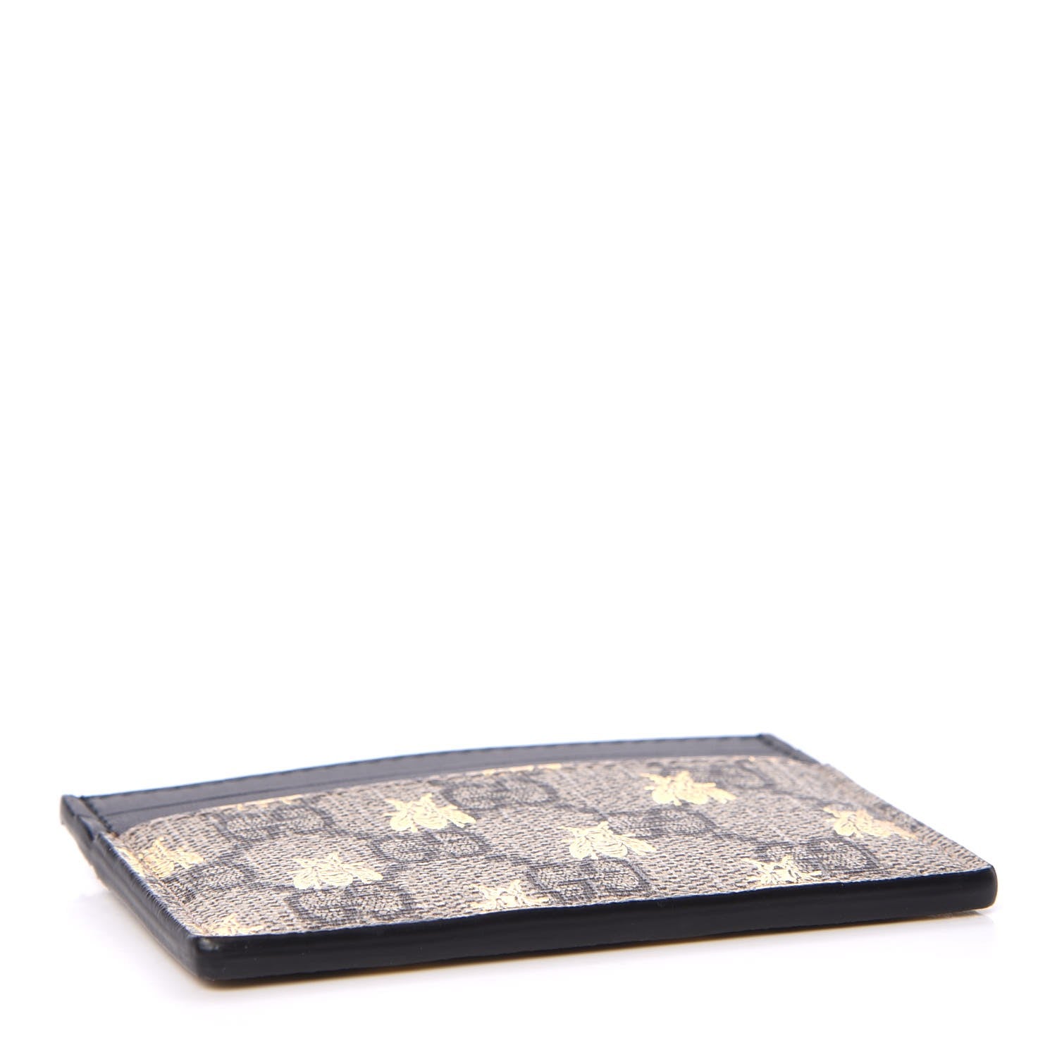 Gucci GG Supreme Monogram Bees Card Holder Black 4 of 6