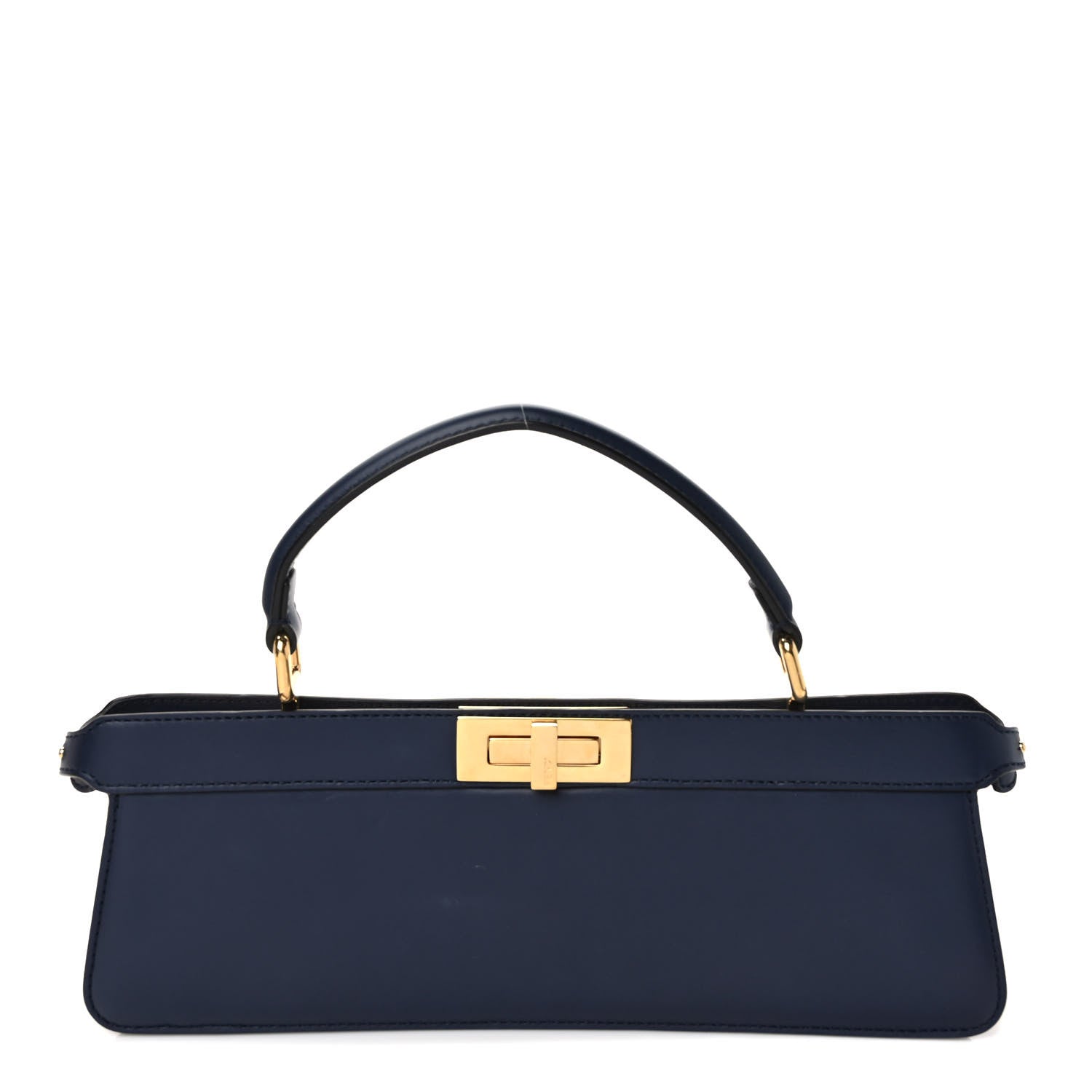 Fendi Vitello King Luxor Camoscio Peekaboo I SEE U Horizontal Satchel Bleu 1 of 6