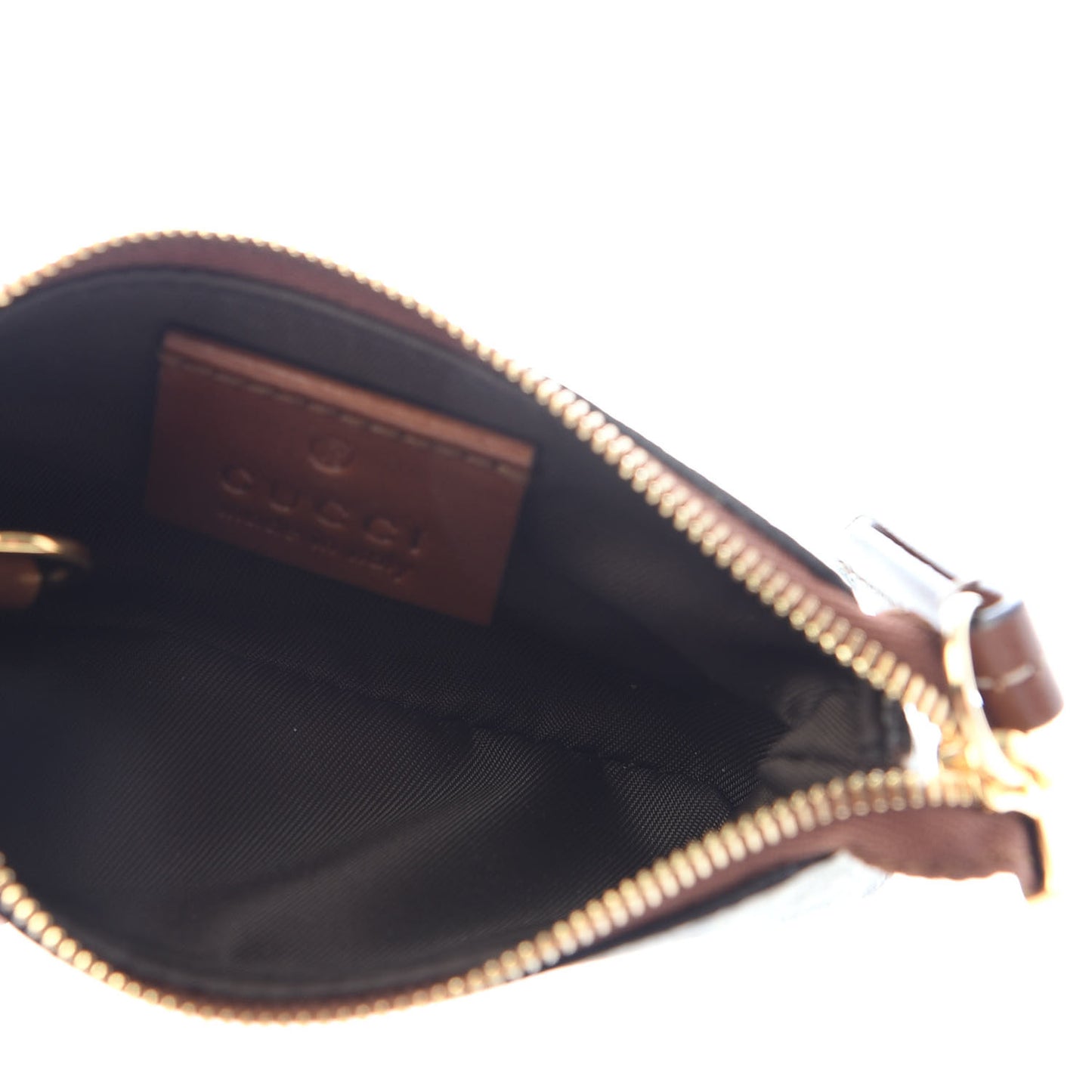 GG Supreme Monogram Key Case Brown