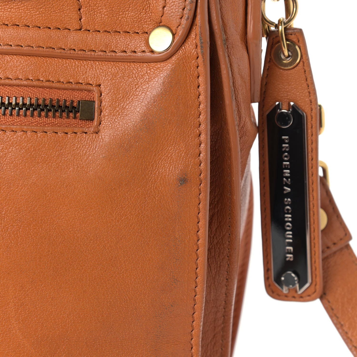 Proenza Schouler Lambskin Medium PS1 Satchel Saffron 15 of 16