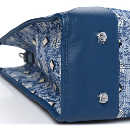 MCM Jacquard Monogram Munchen Extra Large Tote Blue 10 of 11