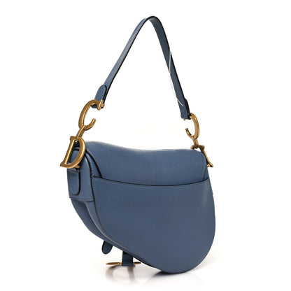 Christian Dior Calfskin Saddle Bag Sky Blue 3 of 12